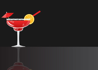 Margarita cocktail strawberry