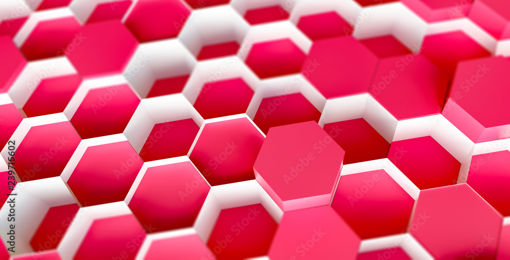 Wall mural technology hexagon pattern background