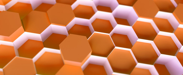 bright color technology hexagon pattern background