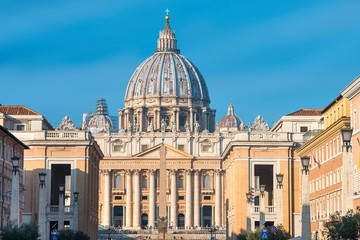 Obraz premium główna fasada Bazyliki św. Piotra, Watykan