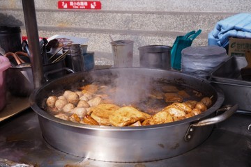 Street food of Taiwan traditional foods