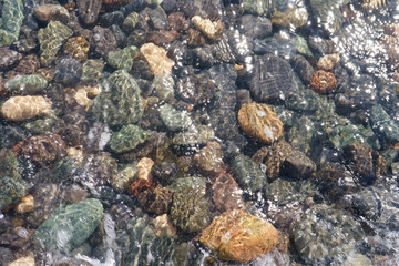 Textured stones at the beach