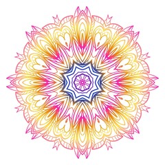 Ethnic ornamental mandala. Decorative design element. Vector illustration.