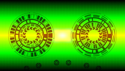 Created by several objects set to circle form inspiration from cassette tape in sci fi style