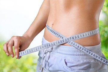 Close-up beautiful slim female body