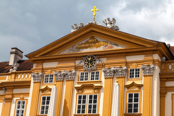 Fototapeta na wymiar The facade of the Abbey of Melk
