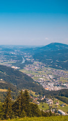 Naklejka premium Smartphone HD wallpaper of beautiful view at Hallein - Salzburg - Austria