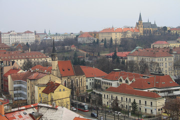 View to the street in the old center of Prague - the capital and largest city of the Czech Republic