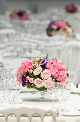 wedding bouquet on the table