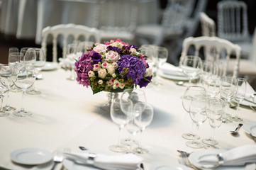 wedding bouquet on the table