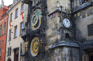 Astronomical clock in Prague, Czech Republic, Europe