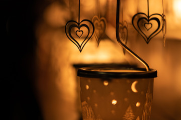 Herz mit Kerzenlicht