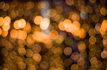 Beautiful golden bokeh for black