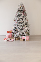 Christmas tree Garland lights new year holiday gifts white home decor