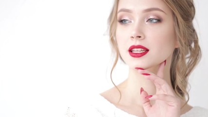 Portrait of a beautiful bride close-up.