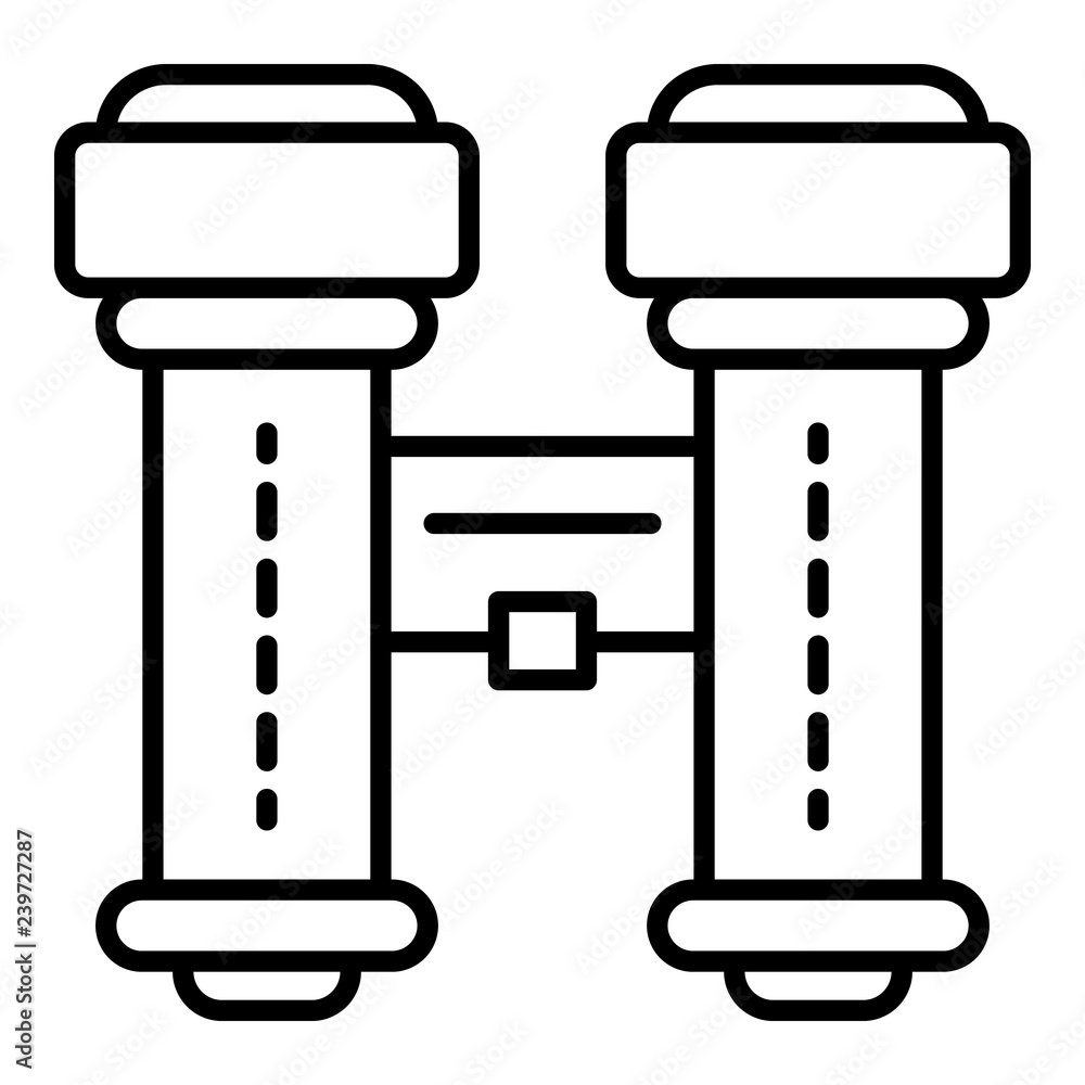 Poster binocular icon. outline binocular vector icon for web design isolated on white background