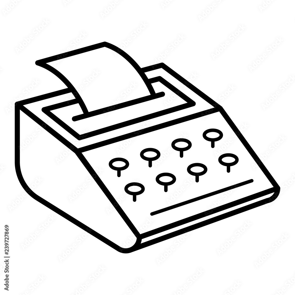 Poster retro typewriter icon. outline retro typewriter vector icon for web design isolated on white backgro
