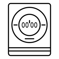 Modern digital timer icon. Outline modern digital timer vector icon for web design isolated on white background