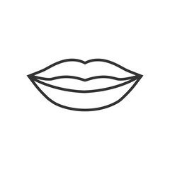 Human lips icon. Vector illustration, flat design.
