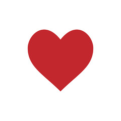 Heart icon love symbol. Vector illustration, flat design.