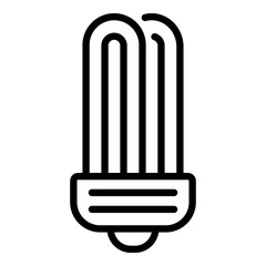 Eco light bulb icon. Outline eco light bulb vector icon for web design isolated on white background
