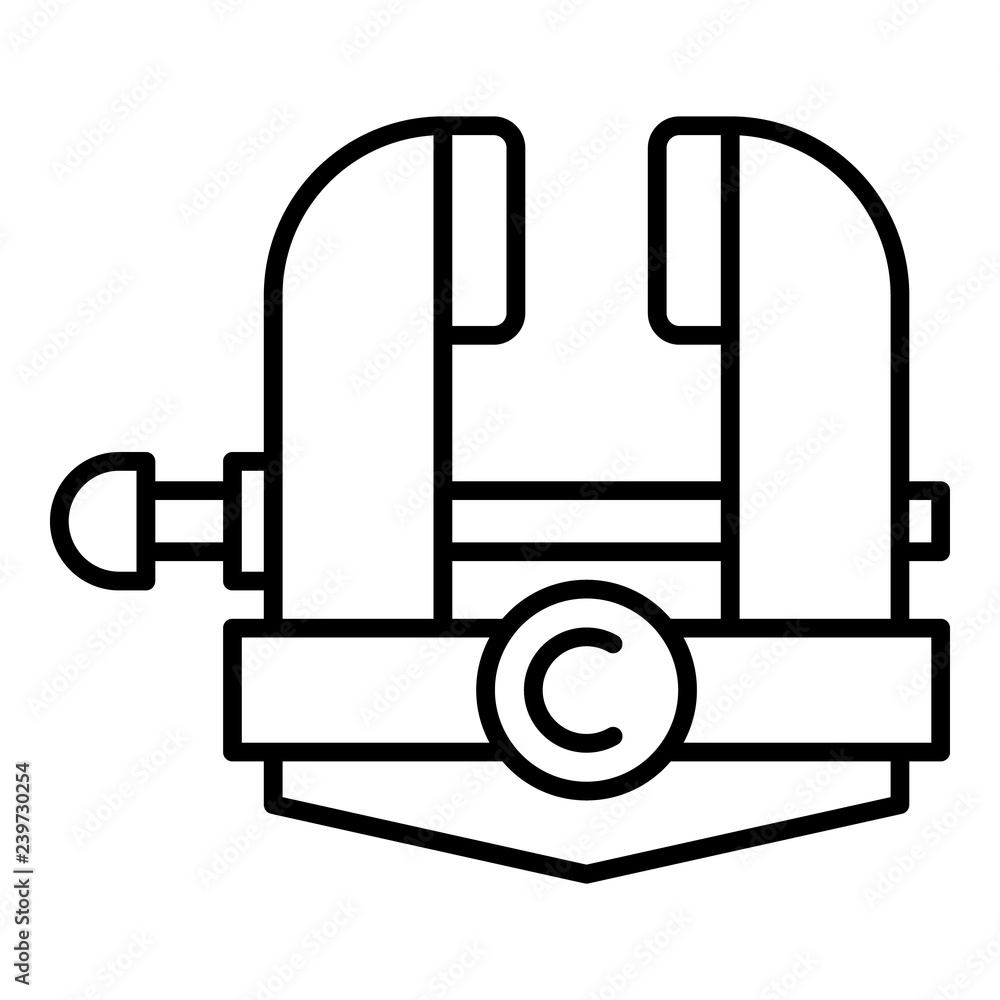 Aufkleber blacksmith vise icon. outline blacksmith vise vector icon for web design isolated on white backgroun