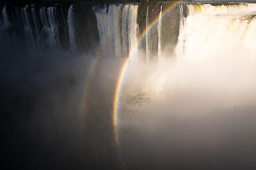 Devil's Throat Site at Iguazu Falls, Which is One of the Seven New Wonders of Nature, Located in Argentina and Brazil