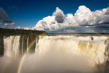 Devil's Throat Site at Iguazu Falls, Which is One of the Seven New Wonders of Nature, Located in...
