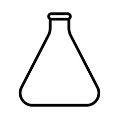 Icon Outline Bottle isolated on white background. Magic Potion in Flask. Vector illustration for your design, game, card.