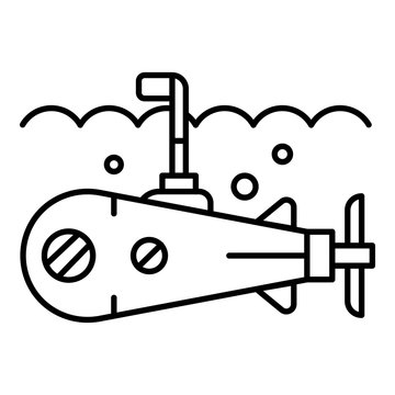 recommend clip art: Sea submarine periscope icon. Outline sea submarine periscope vector icon for web design isolated on white background