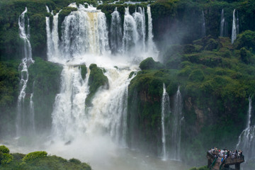 Fototapeta premium Iguazu Falls, One of the New Seven Wonders of Nature, in Brazil and Argentina