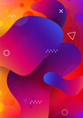 Modern abstract colorful geometric background. Shapes with trendy gradients composition for your design.