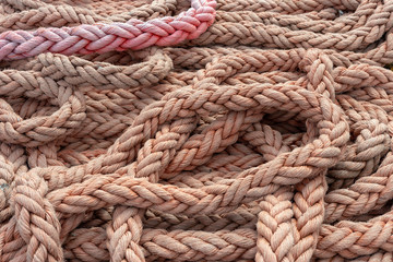 Fototapeta na wymiar A photo of a ship's rope for use as a background