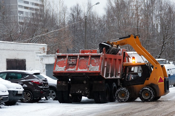 In the city of winter. Snow. All forces are thrown on snow removal. Special snowplows went to the streets to work. Problems of snow removal.