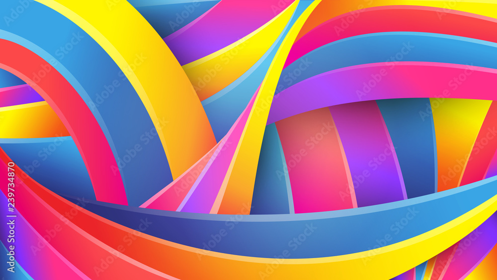 Poster bright abstract geometric background. vector. colorful colors of the rainbow. distorted intersecting