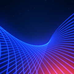 Abstract background with a colorful dynamic wave.