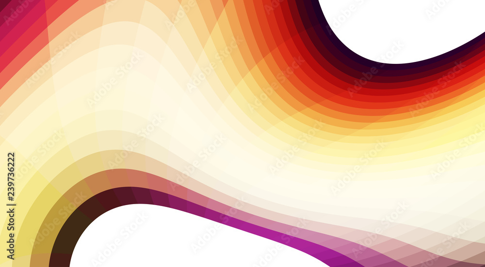 Fototapete Background with curved shape and color gradient mosaic. Vector