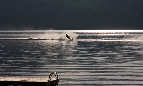 Water Skiing On The Lake