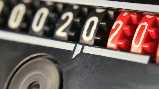 2018-2024 new year counter numbers. Set of digital countdown timer.