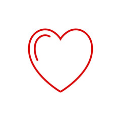 Heart linear vector icon, love symbol, 