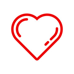 Heart linear vector icon, love symbol, 