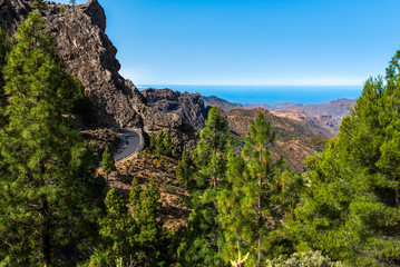 Mountains and see of Gran Canaria, Spain
