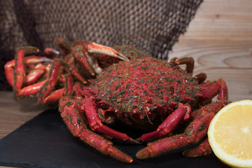 galician crab from the estuary, wild fresh seafood