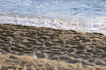Beautiful waves. Beach shore. Summer. The sun