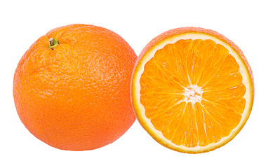 Juicy orange isolated on white background with clipping path
