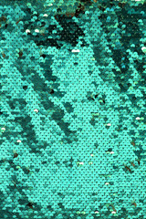 metallic sparkling sequins scales background, round sequins in fashion dress,