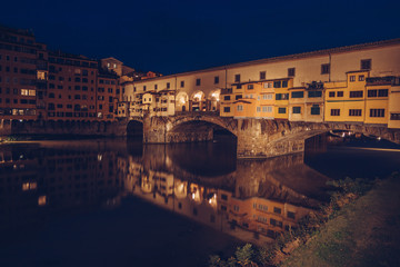 Ponte Vecchio Bridge in Florence, Tuscany, Italy, Europe.