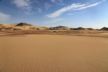 The desert in Paracas in Peru. Sun sea and sand
