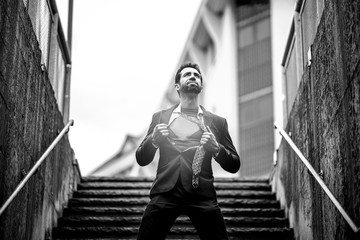 Businessman superhero