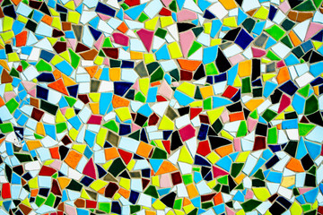 Colorful broken tiles trencadis